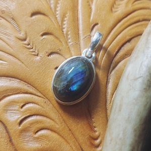 Labradorite Sterling Silver Pendant